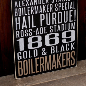 
                  
                    Load image into Gallery viewer, Purdue University Boilermakers Distressed Wood Sign
                  
                