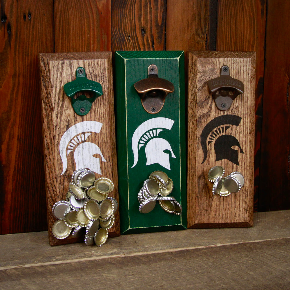 Michigan State University Spartans Logo Magnetic Bottle Opener