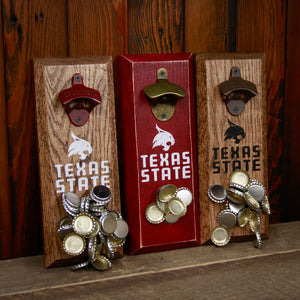 
                  
                    Load image into Gallery viewer, Texas State University Bobcats Logo Magnetic Bottle Opener
                  
                