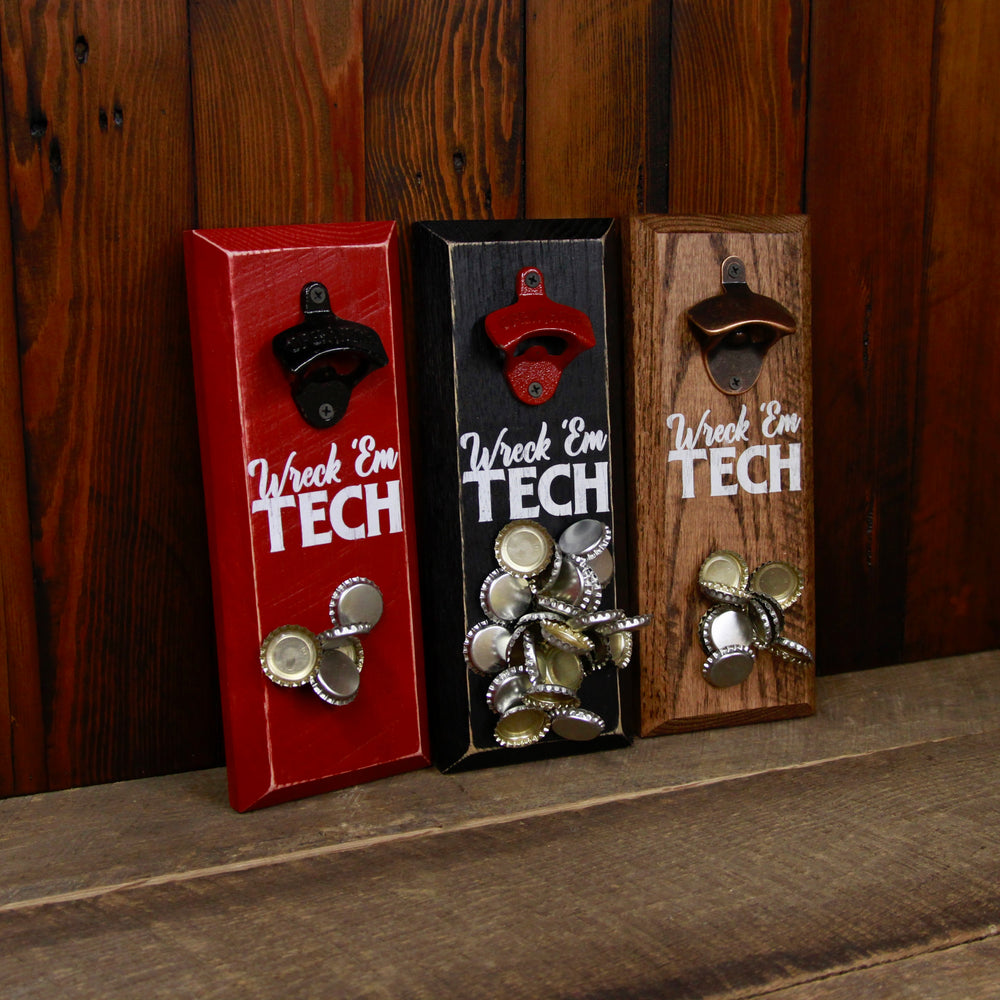 
                  
                    Load image into Gallery viewer, Texas Tech University Wreck &amp;#39;Em Tech Logo Magnetic Bottle Opener
                  
                