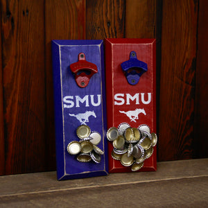 
                  
                    Load image into Gallery viewer, Southern Methodist University Mustangs Logo Magnetic Bottle Opener
                  
                