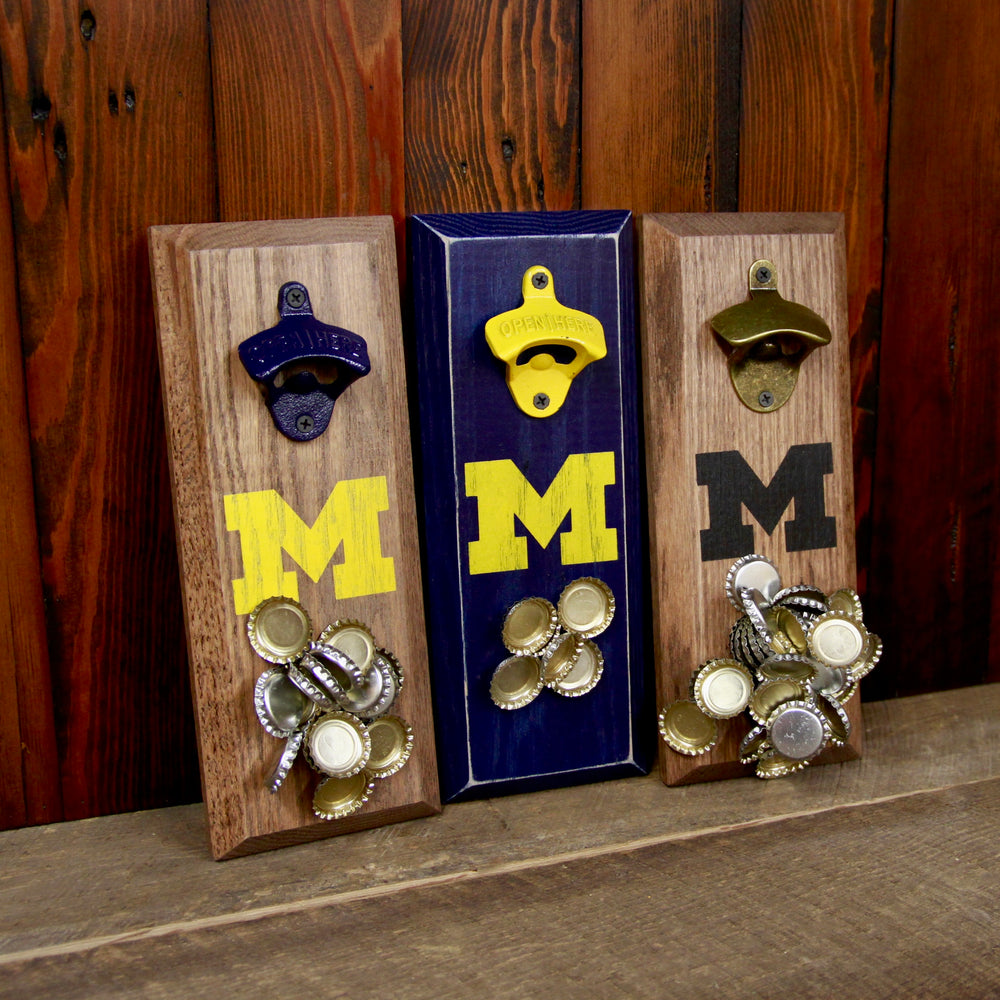 
                  
                    Load image into Gallery viewer, University of Michigan Wolverines Logo Magnetic Bottle Opener
                  
                
