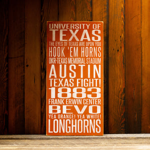 
                  
                    Load image into Gallery viewer, University of Texas Longhorns Distressed Wood Sign
                  
                