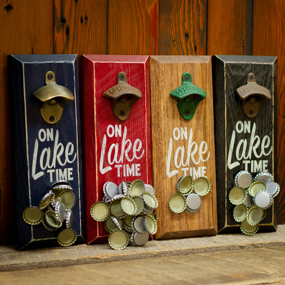 
                  
                    Load image into Gallery viewer, &amp;quot;On Lake Time&amp;quot; Magnetic Bottle Opener
                  
                