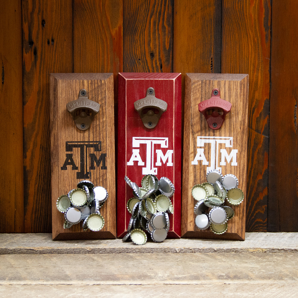 
                  
                    Load image into Gallery viewer, Texas A&amp;amp;M University Aggies Logo Magnetic Bottle Opener
                  
                