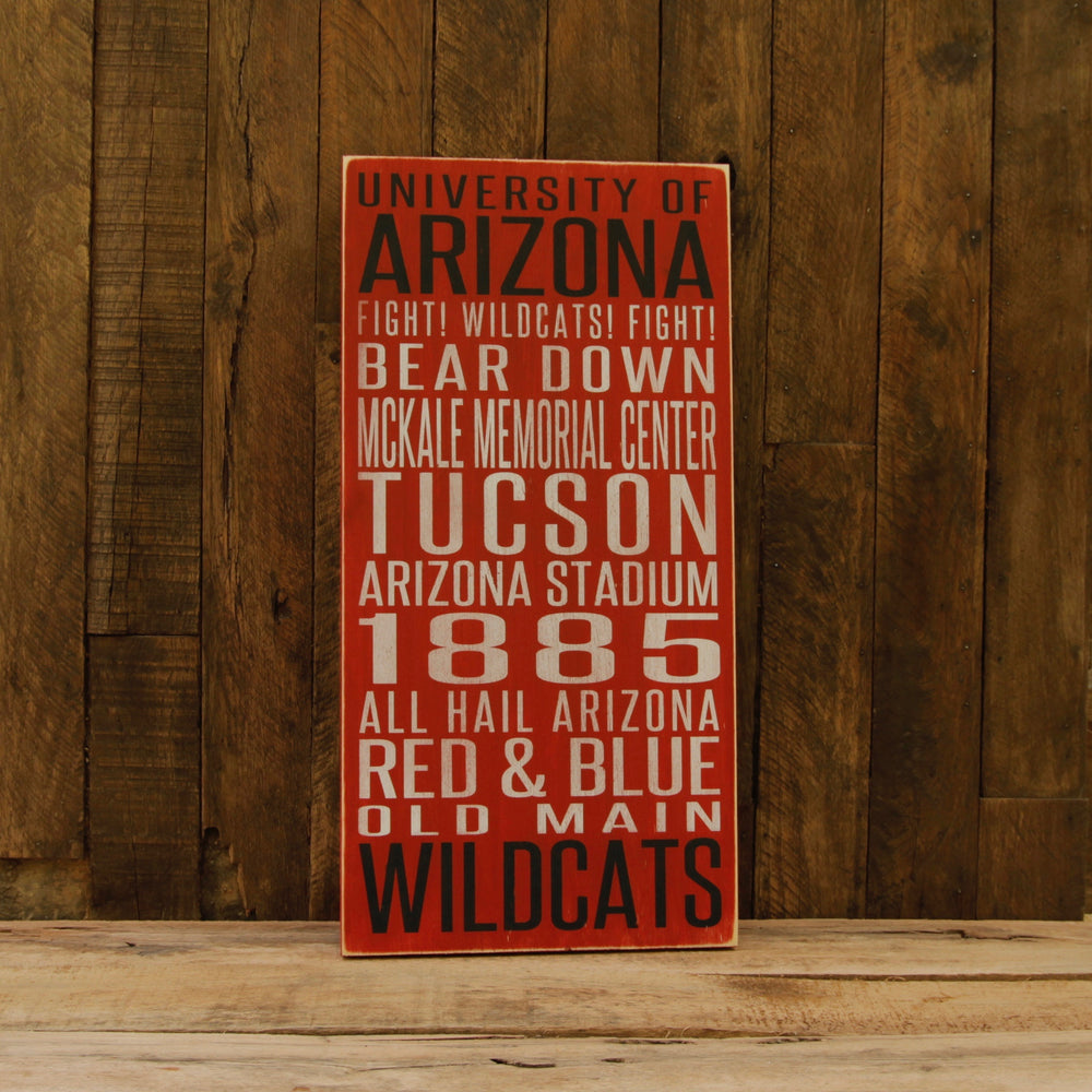 
                  
                    Load image into Gallery viewer, University of Arizona Wildcats Distressed Wood Sign
                  
                