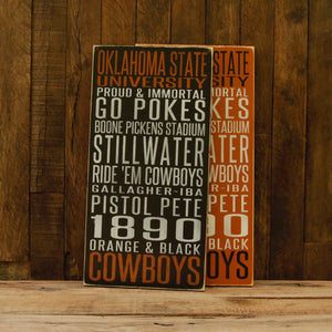 
                  
                    Load image into Gallery viewer, Oklahoma State University Cowboys Distressed Wood Sign
                  
                